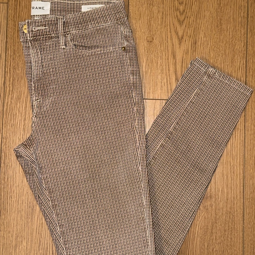 Frame Women's Brown Checkered Pants